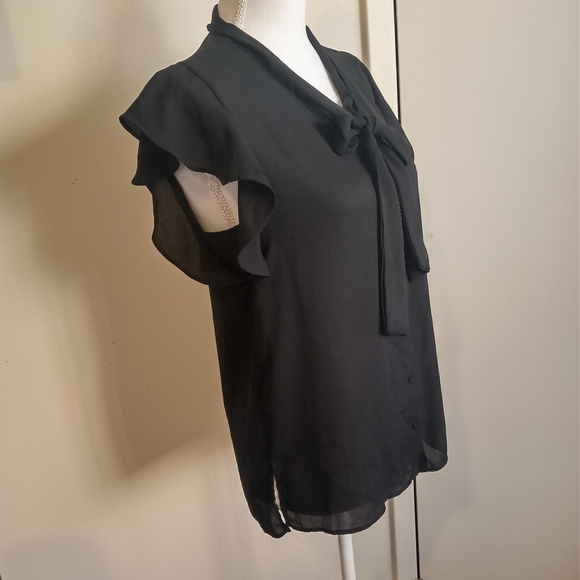 Zara basics collection Dress Blouse Women's Black Small - Picture 3 of 6